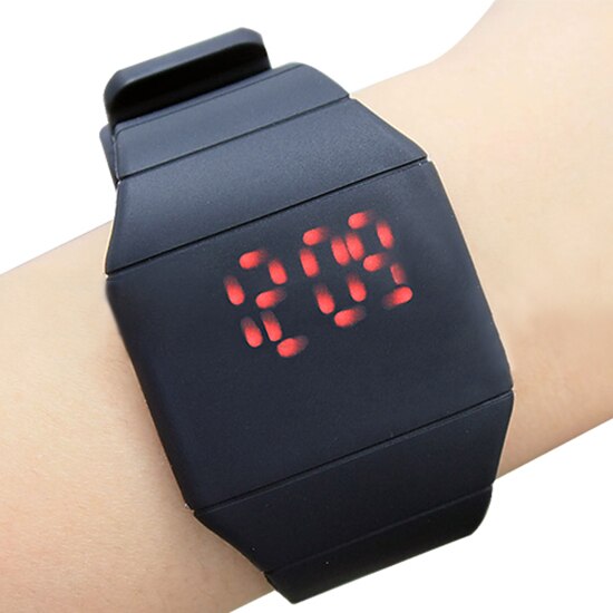 Heren dames touch digitaal led siliconen sporthorloge ultradun horloge dames led digitaal polshorloge