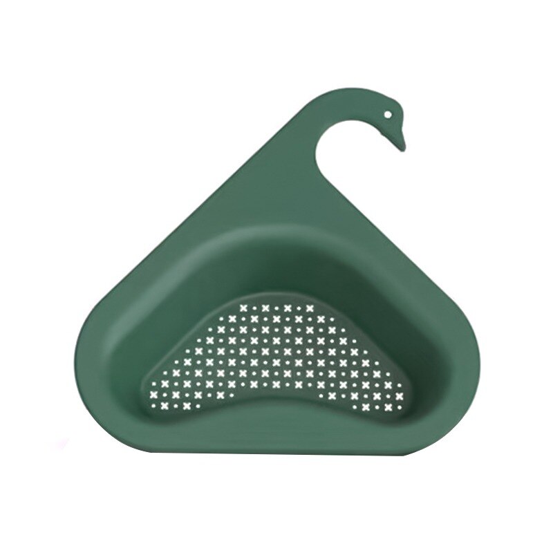 Kitchen Leftover Sink Strainer Sink Swan Drain Basket General Fruit and Vegetable Drain Basket Multifunctional Drain Basket: green