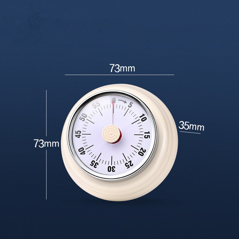 Reminder Count Down Kitchen Timer Dial Cooking Timer Retro Mechanical Clockwork Digit Pointer Portable Clock Magnetic Bottom: 03