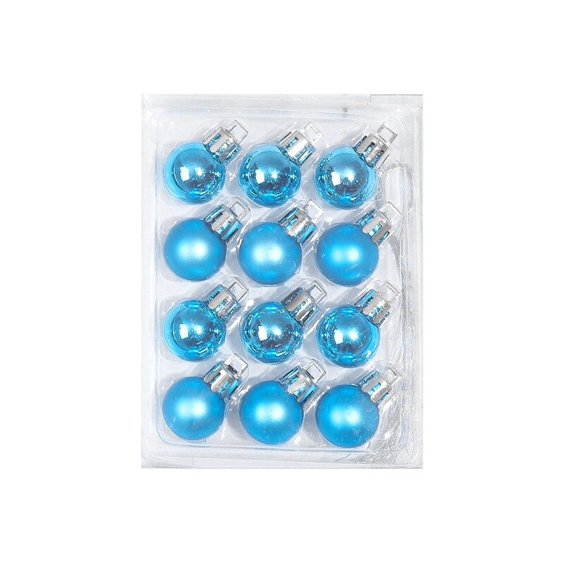 12 stuks feestdecoratie kerstballen ornamenten kleine onbreekbare kerstboom hangende bal hanger massief: 6