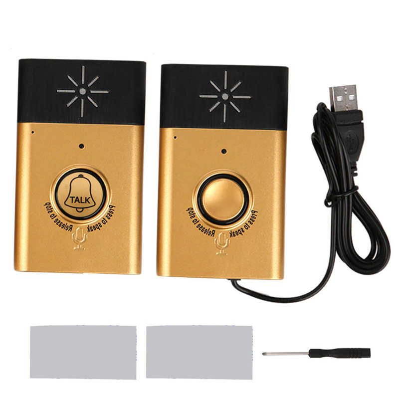 Wireless Intercom Doorbell Dual Voice Smart Bell 2-Way Talk Home Security