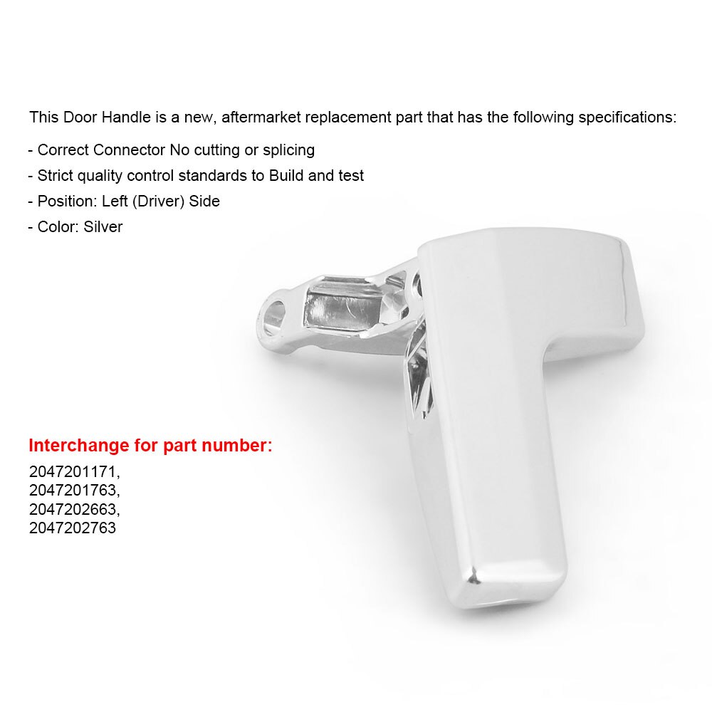 Chrome Binnenlands Deurgreep Reparatie Kit Voor Mercedes W204 X204 Linkerkant