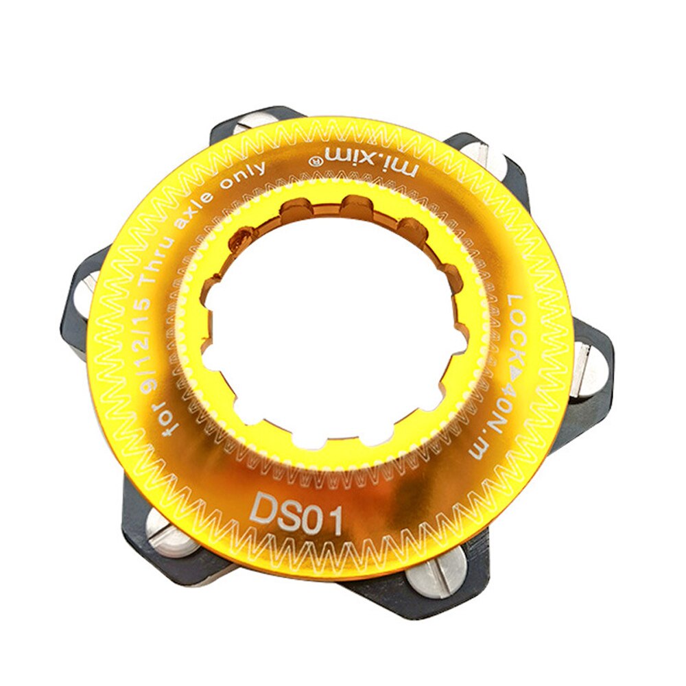 Bicycle Centerlock To 6-Hole Adapter Bicycle Disc Brake Center Lock Conversion 6 Bolt Rotors Bike Hub Adapter: Yellow