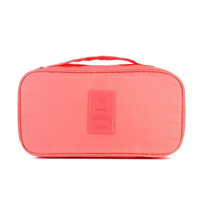 Ondergoed bh sokken organizer box draagbare reis doek verpakking opbergtas vrouwen cosmetische make-up etui koffer reisaccessoires: Watermeloen rood