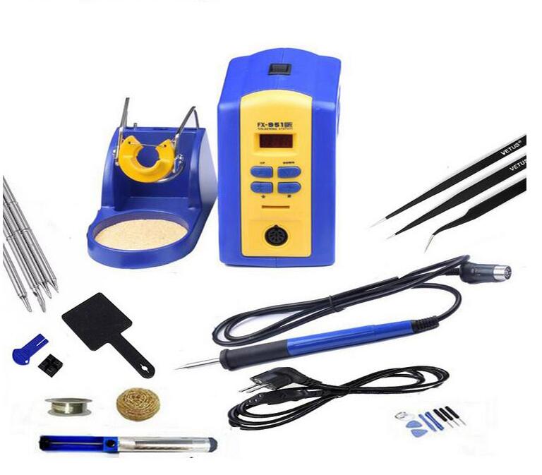 FX 951 fx951 Digital Thermostatic Soldering Station/Solder Electric Soldering Iron 110V/220V+Welding wire