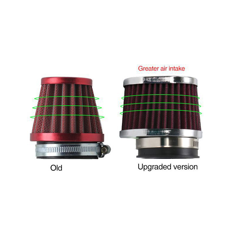 Universal 50mm 55mm 60mm motorcykel luftfilter motocross skoter airpods renare motorcykel luftintagsfilter