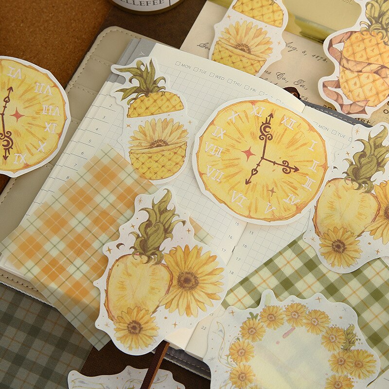 30 Sheets/pack Fruit Litmus Paper Memo Pads Loose Leaf Terra Paper Grid Pattern Writable Notepads Student School Stationery