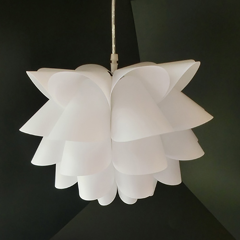 Diy lotus lysekrone lampeskærm plast lampe dæksel skærm til stue soveværelse lysekrone loft lys dekoration