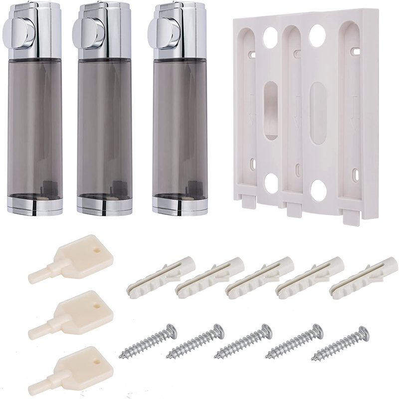 Shampoo Soap Dispenser Liquid Soap Box Wall-Mounted Chamber Bathroom Lotion Shampoo Box Shower Container for Bathroom