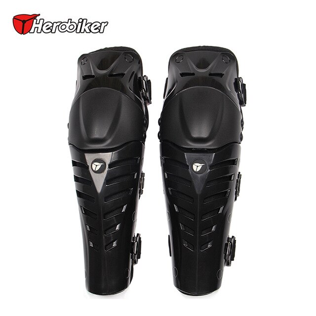 HEROBIKER-rodilleras para motocicleta, Protector de rodilla para Motocross, equipo de protección, color negro: MK1001B
