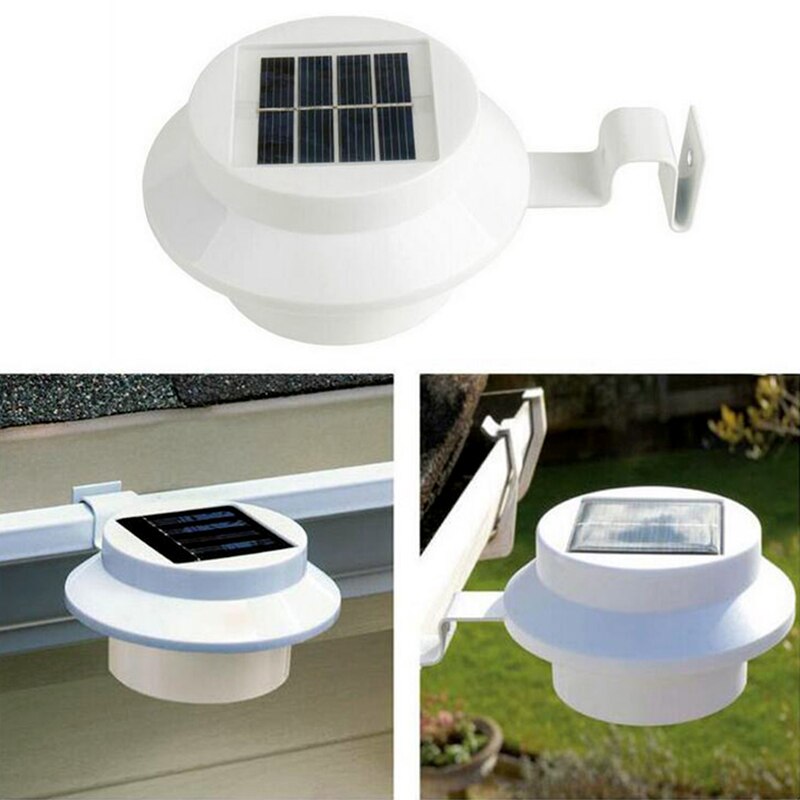 4/ 6 -pack ränna solar lampor utomhus led vattentät diskbänk lampor soldrivna för staket tak ränna trädgård gård tak vägglampa