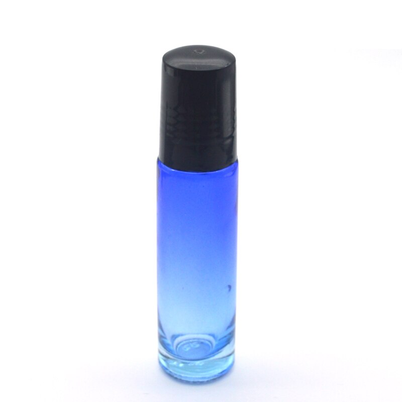 1 stk æterisk olie 10ml rulle glasflaske gradient blå-klar parfume tom rulle på kugle tyk glasflaske: Default Title