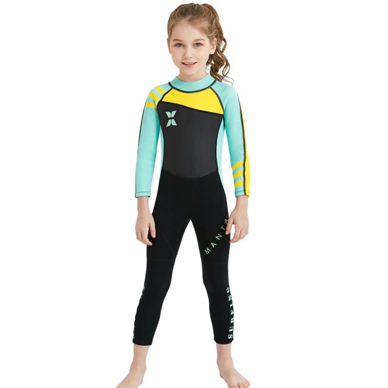 Child One-piece Diving Suit 2.5mm Surfing Wetsuit Kids Neoprene Thermal Swimsuit Wetsuits for Diving Swimming Surfing