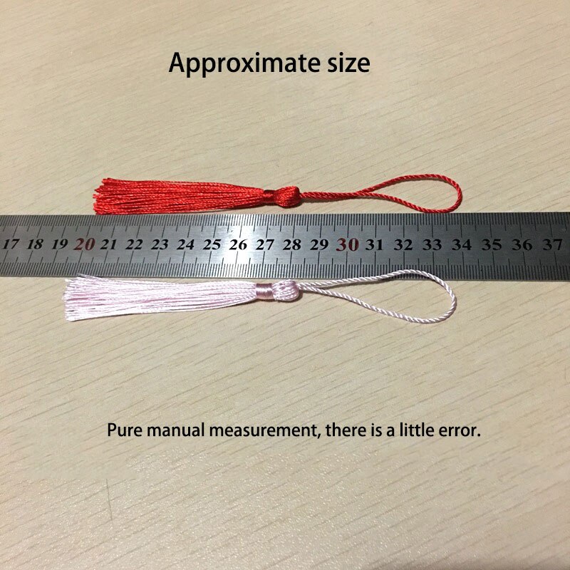 100pcs/lot 8cm Vertical Tassel Fringe Pendant DIY Party Hanging Ring Cords Tassel Curtain Home Decoration Tassel Lace