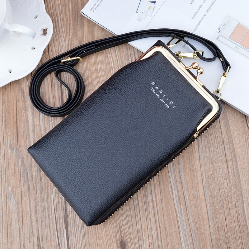 Dames portemonnee merk mobiele telefoon portemonnee grote kaarthouders portemonnee handtas portemonnee clutch messenger schouderbanden tas crossbody: E773287a