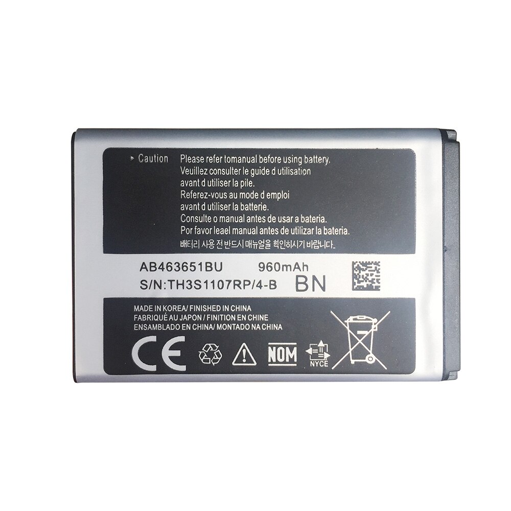 AB463651BC AB463651BU Batterij Voor Samsung GT-S3650,GT-S5550,GT-S5560,GT-S5600,GT-S5620,GT-S7070,GT-S7220,GT-C3530