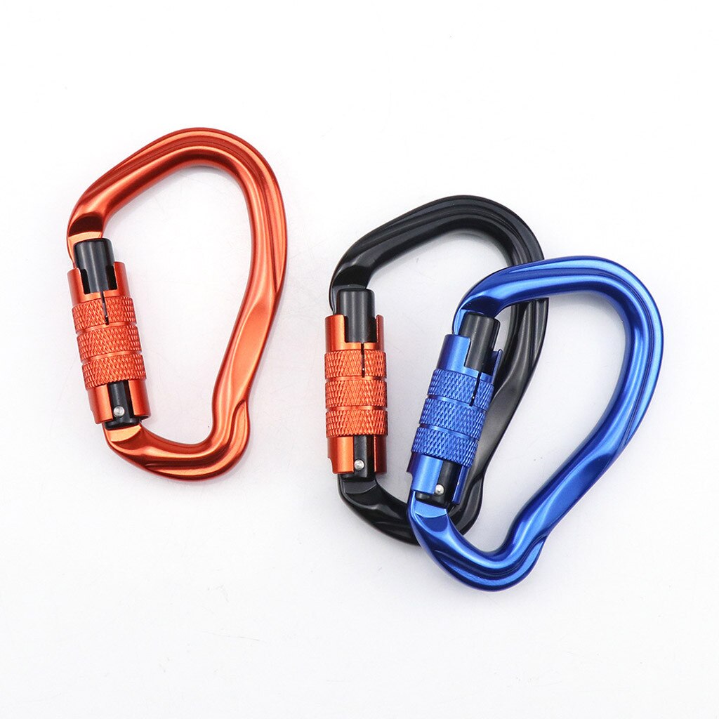 Carabiner Clip Climbing Auto Locking Carabiners Clips Lock And Heavy Duty D Shaped Suit For Rappelling Alloy Carabiner