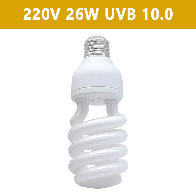 5,0 10,0 15,0 lámpara UVB para reptiles 13W /26W rayos UV ahorro de energía terrario luz para tomar el sol tortuga lagarto serpiente Reptiles lámparas de calefacción: Gris claro
