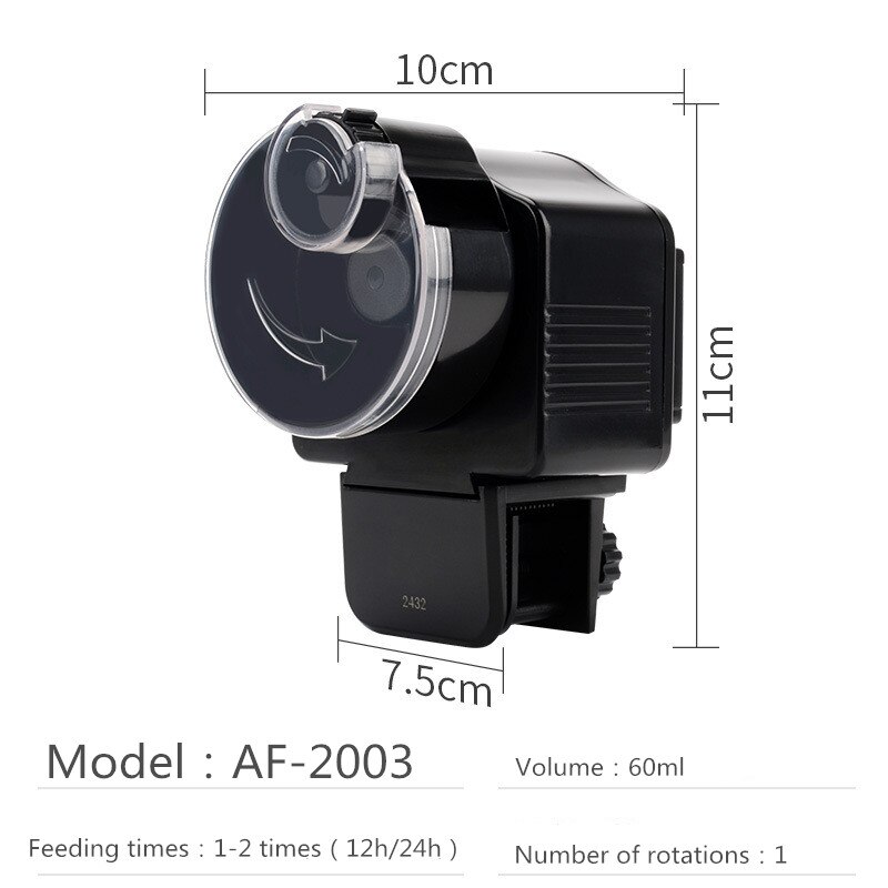 Aquarium Automatic Fish Feeder for Aquarium Fish Tank Auto Feeders with Timer Pet Feeding Dispenser LCD Display Fish Feeder: AF-2003