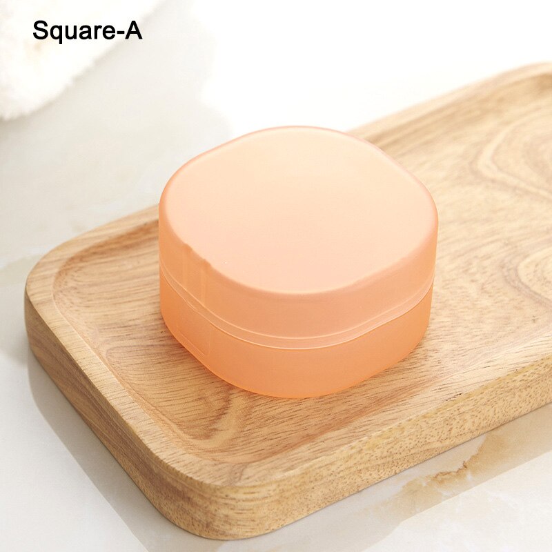 Plastic Travel Soap Box Dish Plate Case Case Holder Container Wash Shower Home Shower Bathroom Sealed Soap Case Soap Container: Square-A