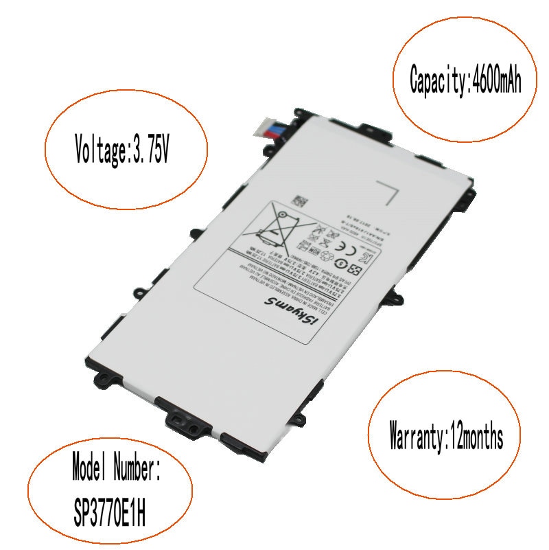 ISkyamS 1x4600 mAh SP3770E1H Ersatz Batterie Für Samsung Galaxy Note 8,0 8 3G GT-N5100 GT-N5110 N5100 N5120 tablet Tab + Werkzeug