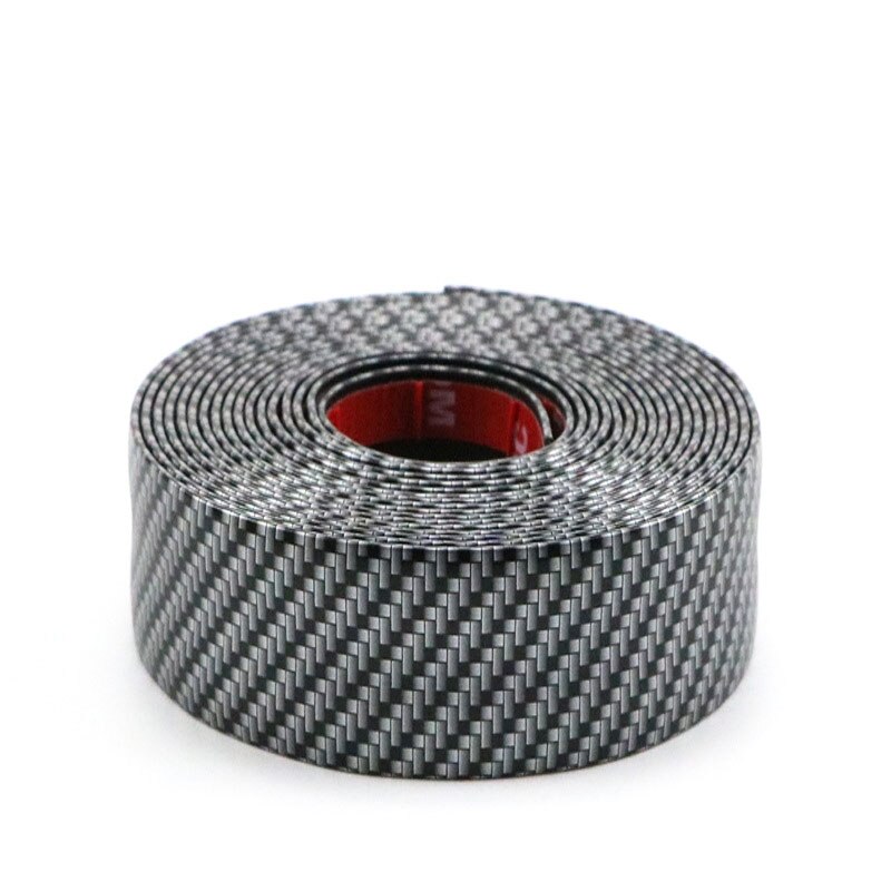 Car Rear Trunk Protector Sticker Door Sill Bumper Guard Paint Anti-Scratch Strip Carbon Fiber Stickers 1m: carbon fiber black