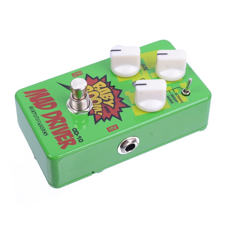 Pedal de guitarra eléctrica con pedal Biyang OD-10, Baby Boom, Mad Drive, Overdrive, 3 modos de efecto de energía