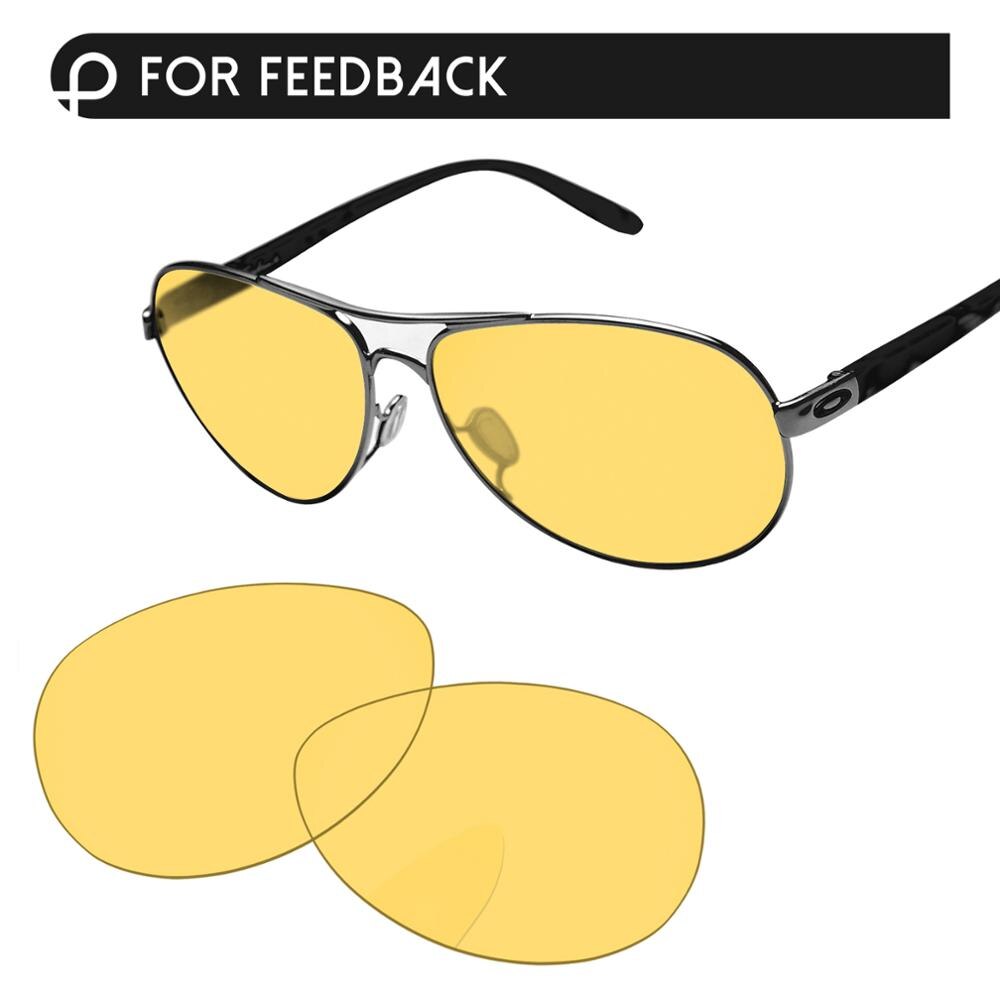 Alphax Vervanging Lenzen Voor Authentieke Feedback OO4079 Zonnebril Gepolariseerde-Meerdere Opties: Crystal Yellow