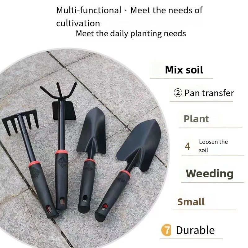 Pá de jardinagem, conjunto de quatro pás pequenas, ferramentas de jardinagem vegetal, ferramentas de jardinagem
