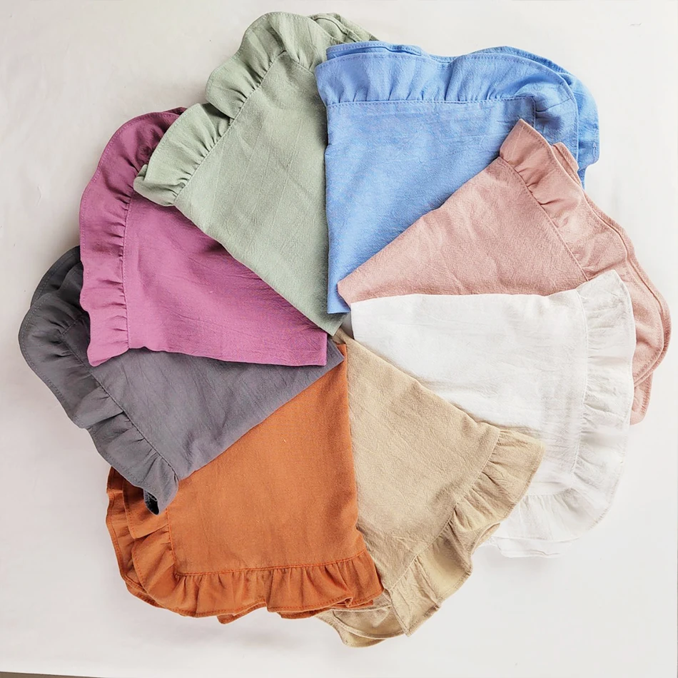 Katoen 100% Ruffule Servetten Voor Borden Zachte Volants Voor Bruiloft Decoratie Huis Warming Tafel Decor Party