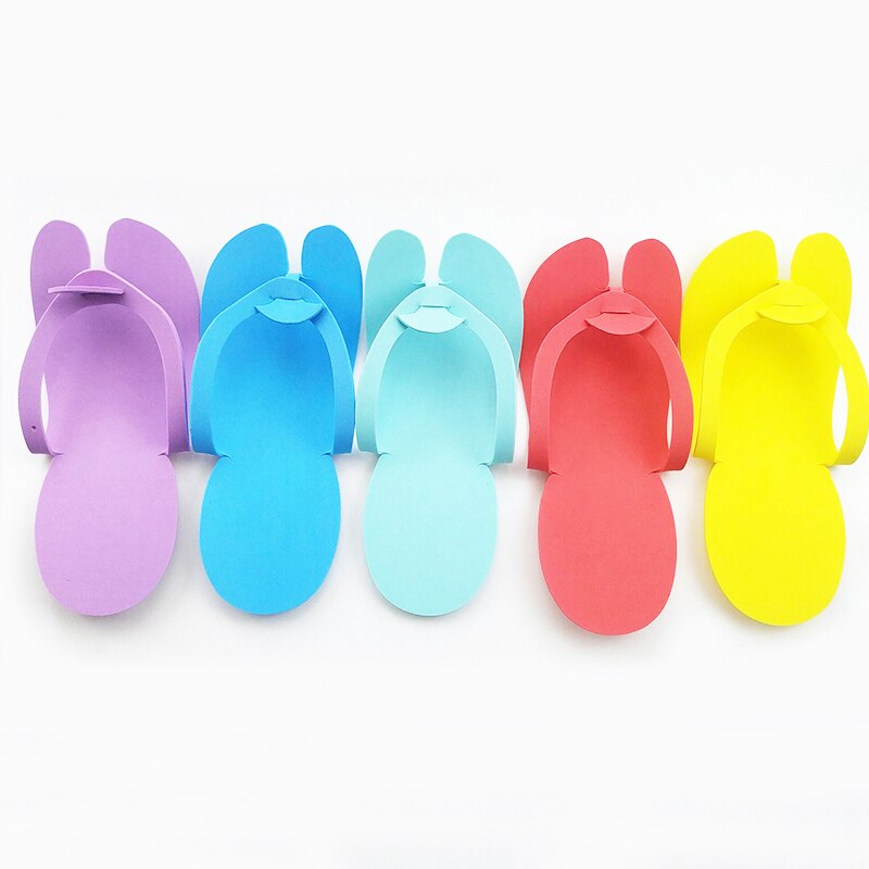 10 Pairs Disposable Flip Flops Tools Slippers for Beauty Salon Hotel Foam Slippers Manicure Pedicure For Salon Spa EVA Sandals: 2 pairs each color
