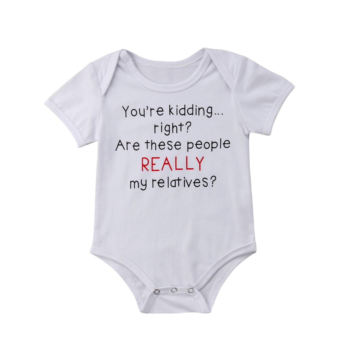 Summer Toddler Baby Boy Girl Cotton Funny Letter Romper Jumpsuit Clothes Outfit