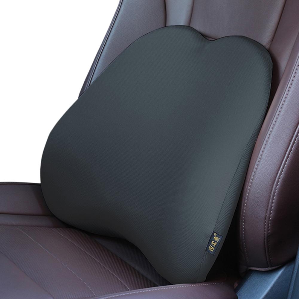 Cojín de apoyo Lumbar para asiento de coche, cojín para silla de oficina, transpirable, de viaje, suave de algodón con memoria