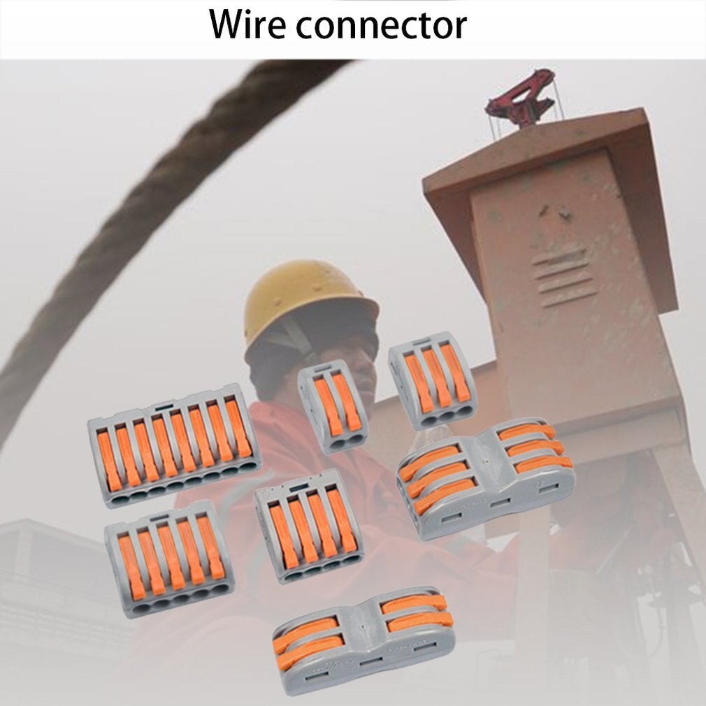 Mini Fast Wire Connectors Universal Compact Wiring Conductor Push-in Terminal Block Soft And Hard Wire Connector