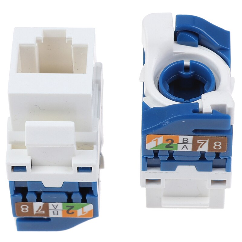 1pcs CAT6 Tool Less Keystone Jack,AMPCOM RJ45 Self-Locking Cat.5e Keystone Module Adapter No Punch-Down Tool Required Couplers