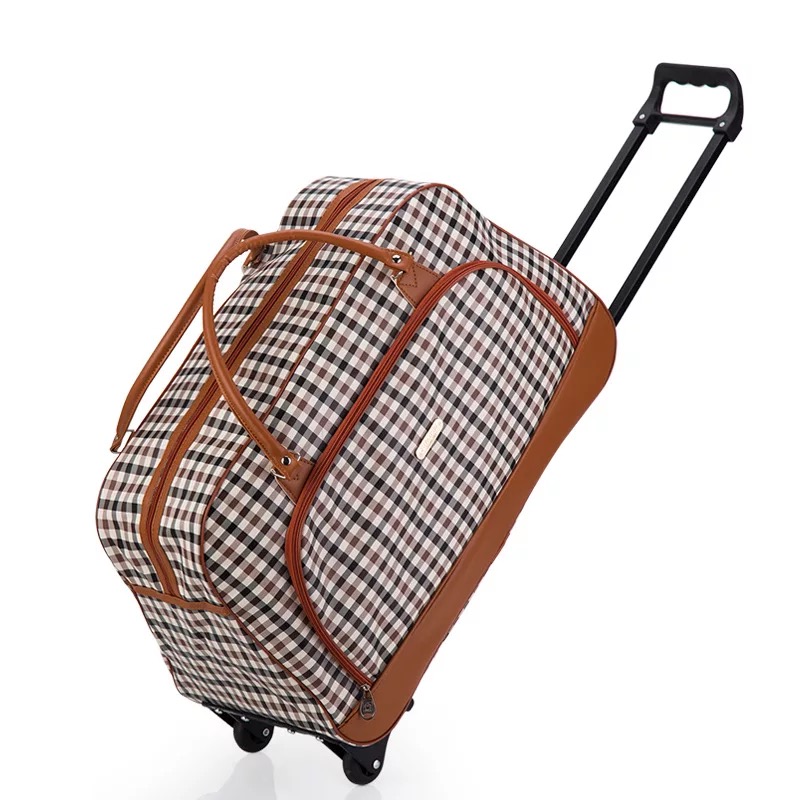 24 '' rejsetaske trolley kuffert på hjul håndbagage rullende bagage kvinder hånd stor bagage taske præcise trolley tasker