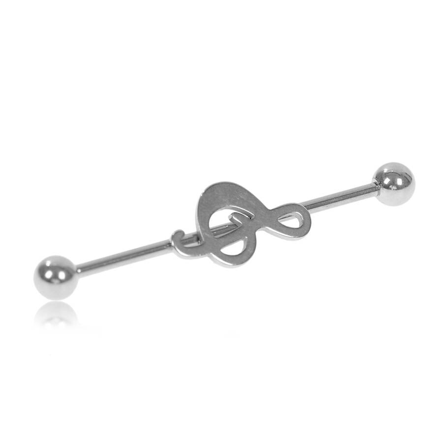 1PC Stainless Steel Industrial Barbell Ear Helix Piercing Labret Lip Ear Cartilage Stud Earrings Piercing Body jewelry Black: BB