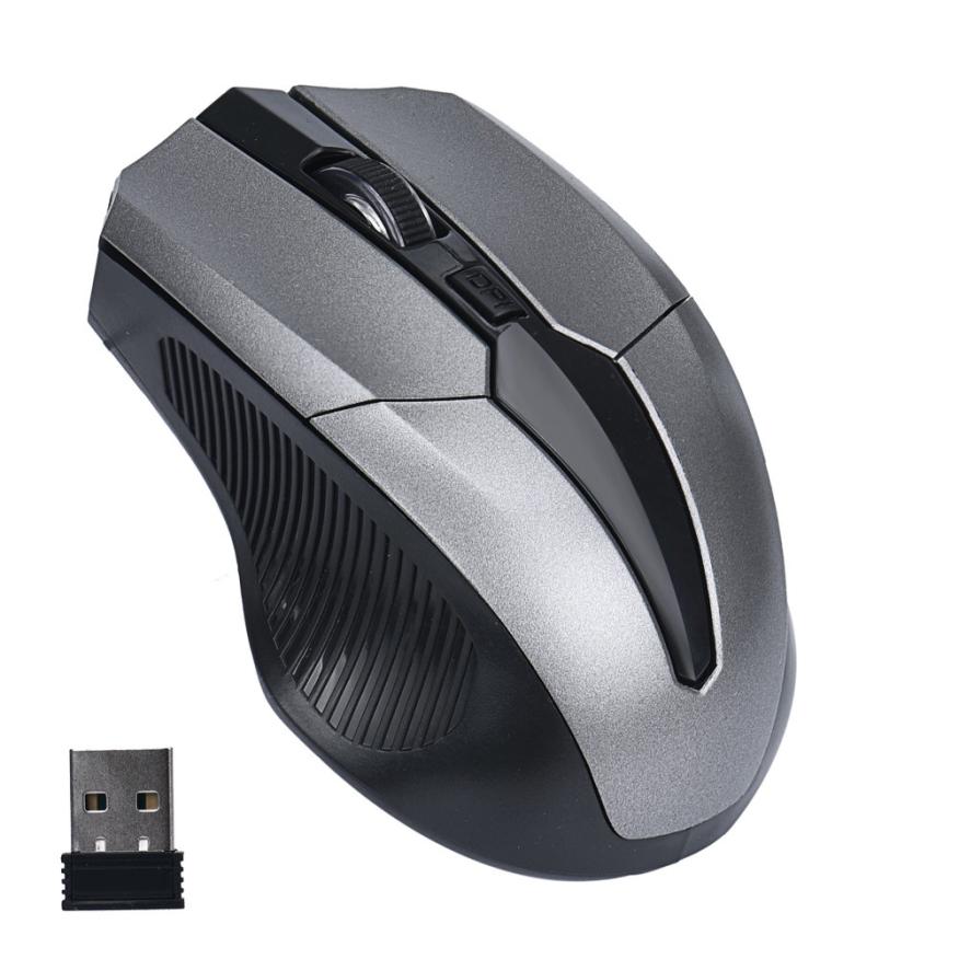 Wireless Mouse USB Receiver 2.4GHz Mice Optical Cordless PC Computer for Laptop 18Sep21: Gray