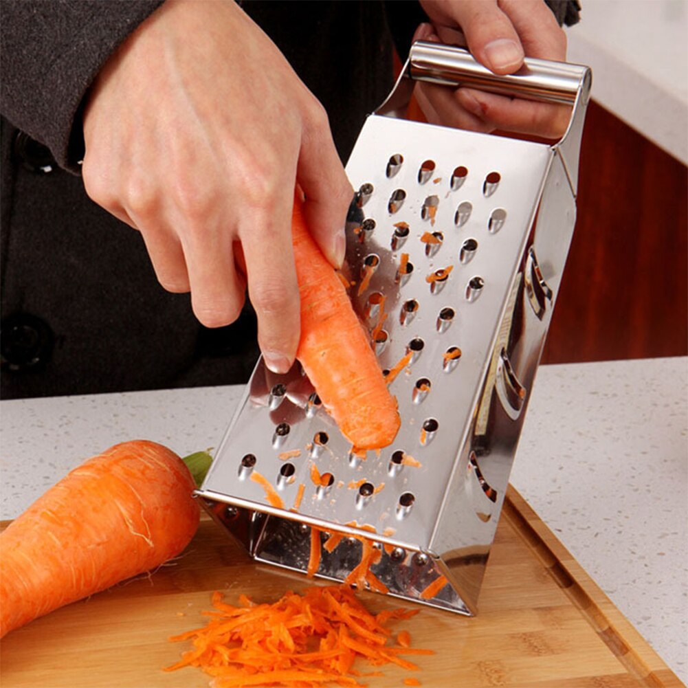 4 Sided Stainless Steel Vegetable Grater Fruit Cutter Handheld Grater Food Mill Machine Peeler Slicer Kitchen Gadgets Tools