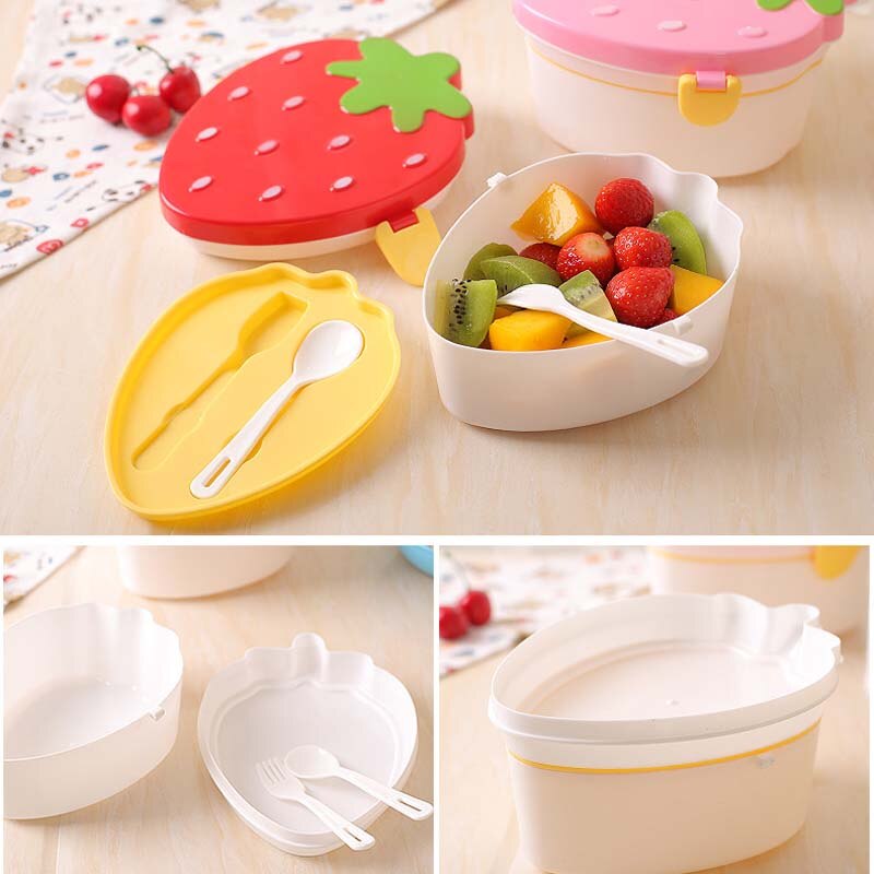 Cartoon Healthy Lunch Box Cute Kids Microwave Oven Children Bento Boxes Lunchbox BPA Free