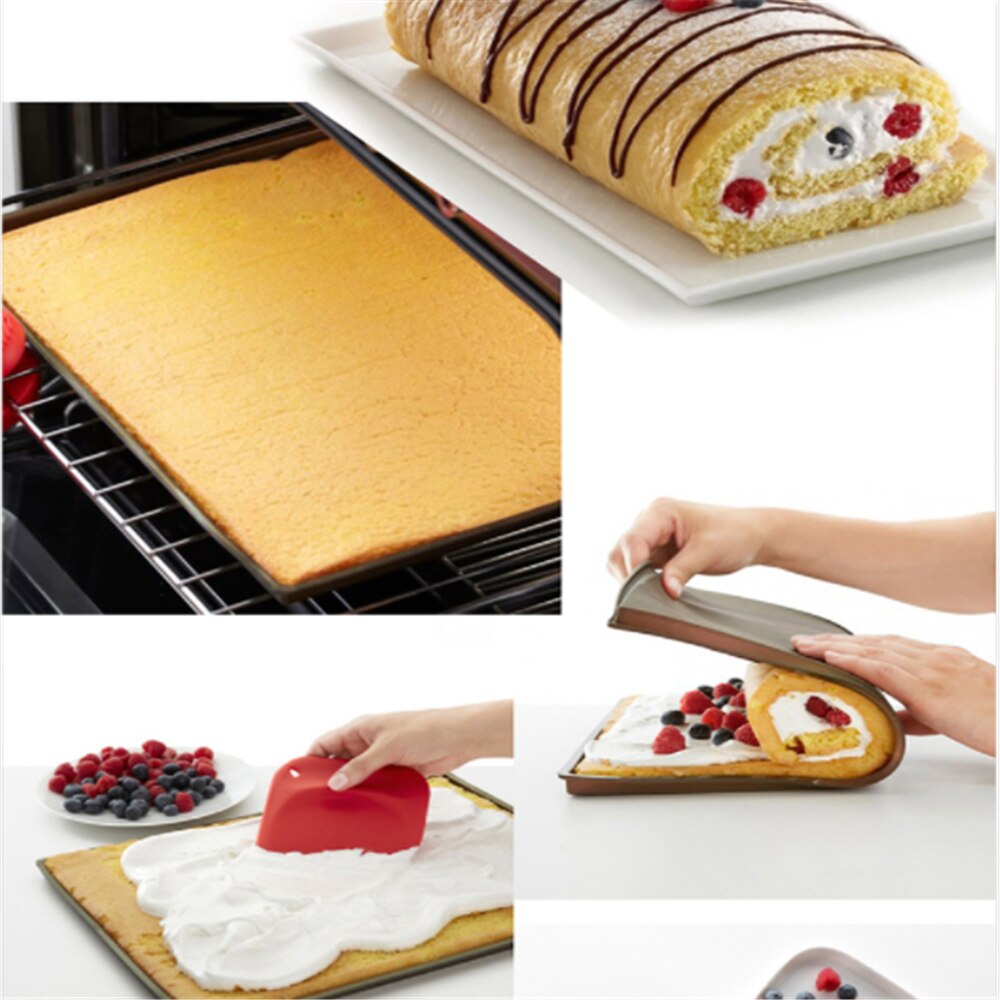 Cake Rolling Mat Siliconen Mat Bakken Mat Voor Cake Gereedschappen Pizza Pastry Mat Cake Bakken Gereedschappen Siliconen Bakken Mat Zwitserse roll Mat