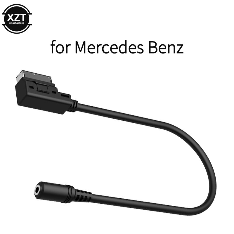 Female 3.5MM Audio Jack To AMI Media AUX IN Interface Cable Adaptor for Mercedes Benz