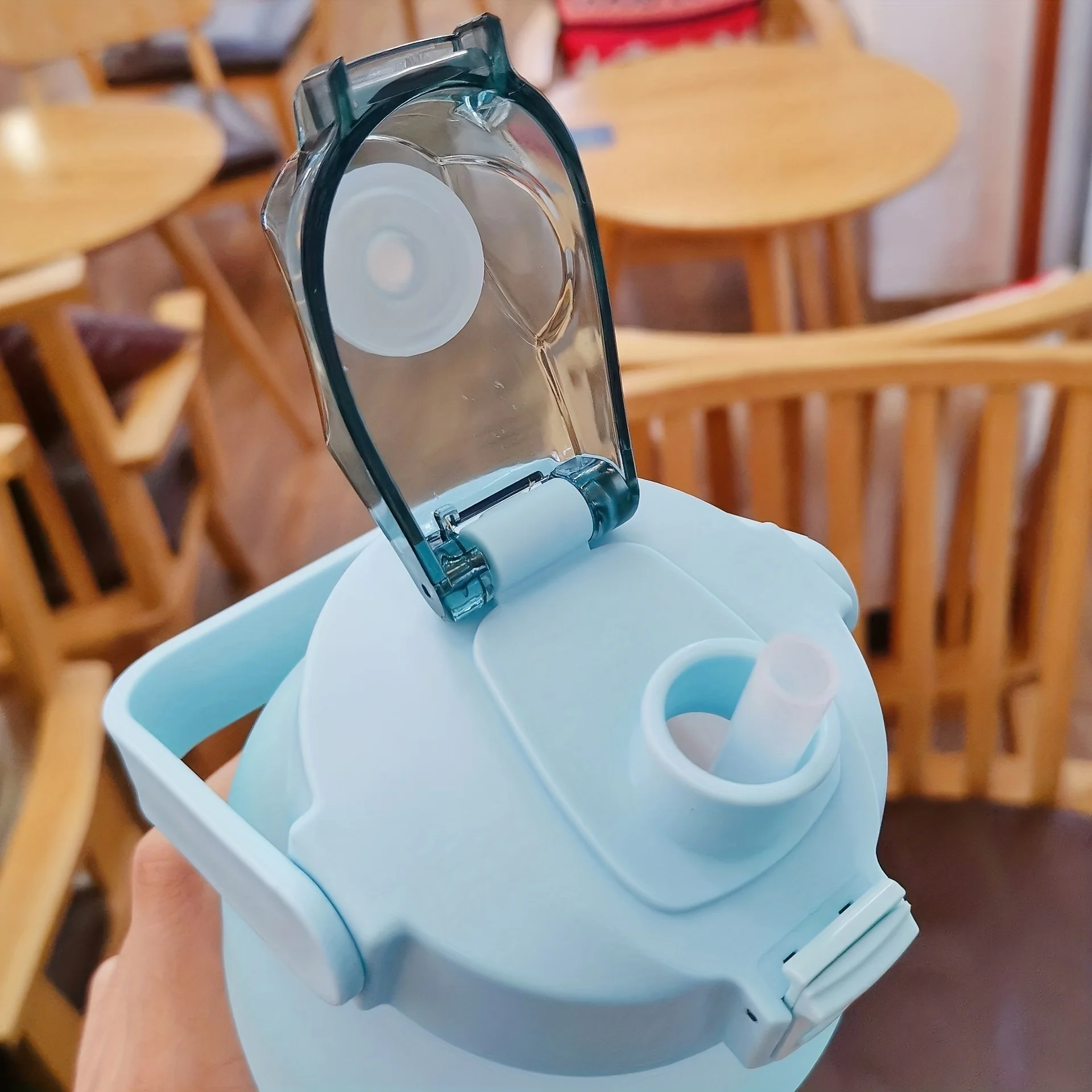 Waterfles 2-liter Blijf gehydrateerd Motiverend Lekvrij Plastic Sportfles Herinneringstijden Sport Outdoor Fitness Kantoor Binnen