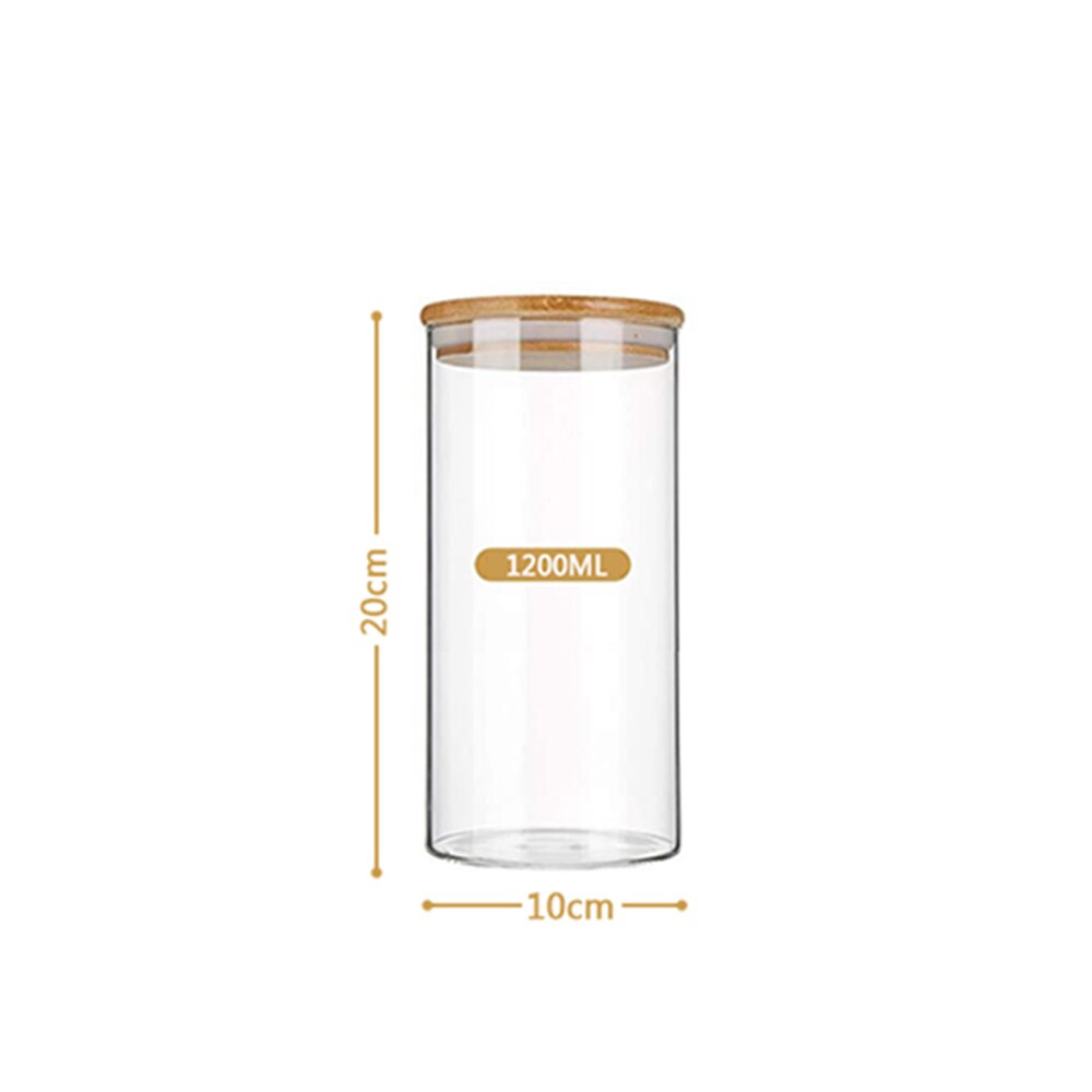 Bocaux de stockage en verre pour céréales en vrac, pour Spaghetti, farine, café, sucre, bocal à épices de cuisine scellé pour multi-céréales: kaki foncé