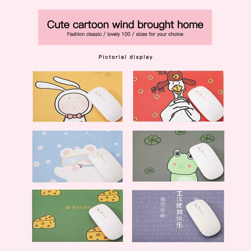 Cute Leather Mouse Pad Waterproof Thickened Leather Non-Slip Office Desk Mat Student Ins Style Mice Mat Cute Mouse Pad