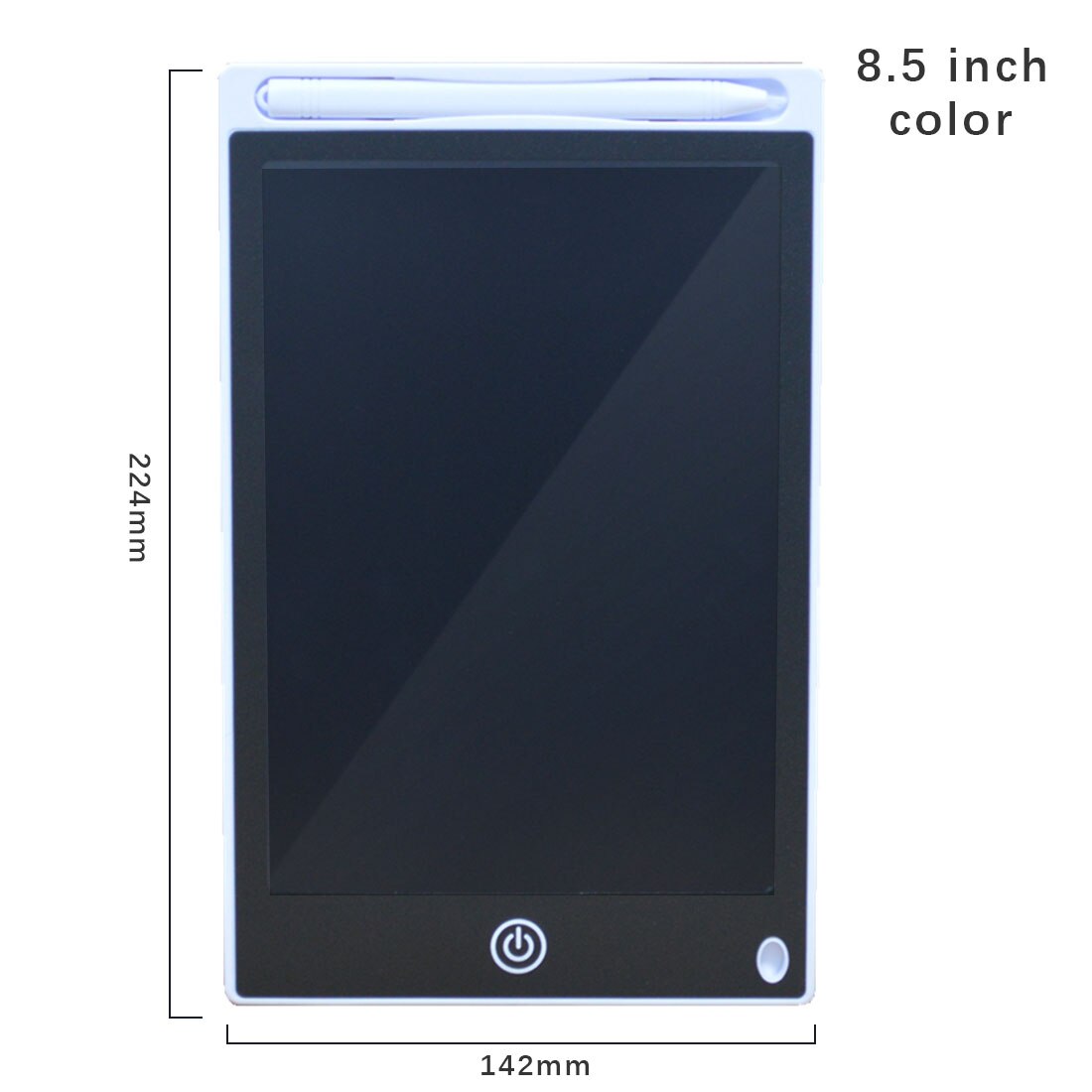 Noyokeredigital tegning tablet 8.5 tommer lcd skrivetavle pad til kunstnere animation tegning grafik tablet: Hvid