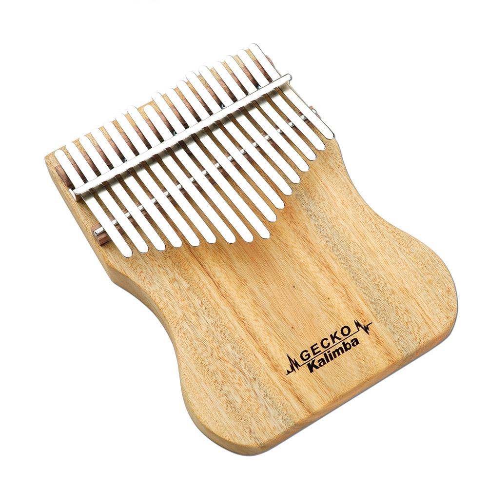 GECKO 17 Keys Kalimba Thumb Piano B Tune Camphor Wood Finger Percussion Music Instrument Mbira Likembe Sanza with Tuning Hammer: Default Title