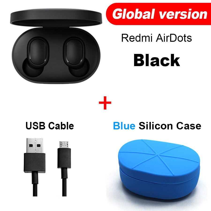 Original Xiaomi Redmi Airdots Xiaomi TWS Wireless Earphone Handsfree Voice Control Bluetooth 5.0 Noise Reduction Tap Control