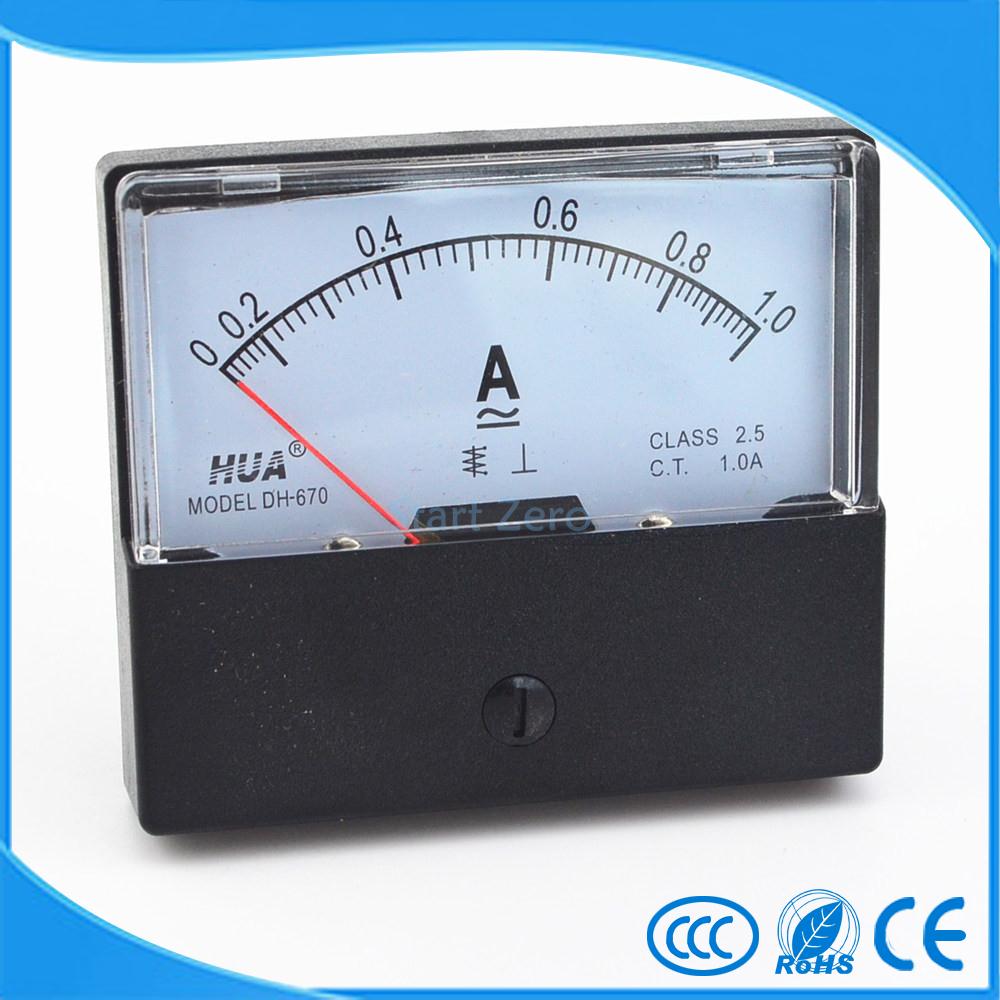 DC 0-1A Analog Panel Meter Ammeter Gauge DH-670