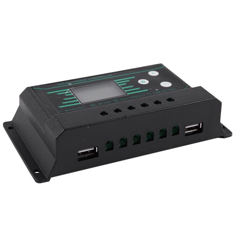 30A contrôleur de Charge solaire Pwm 12V 24V Auto avec rétro-éclairage écran Lcd 5V double Usb 30 ampères régulateur solaire chargeur Z30